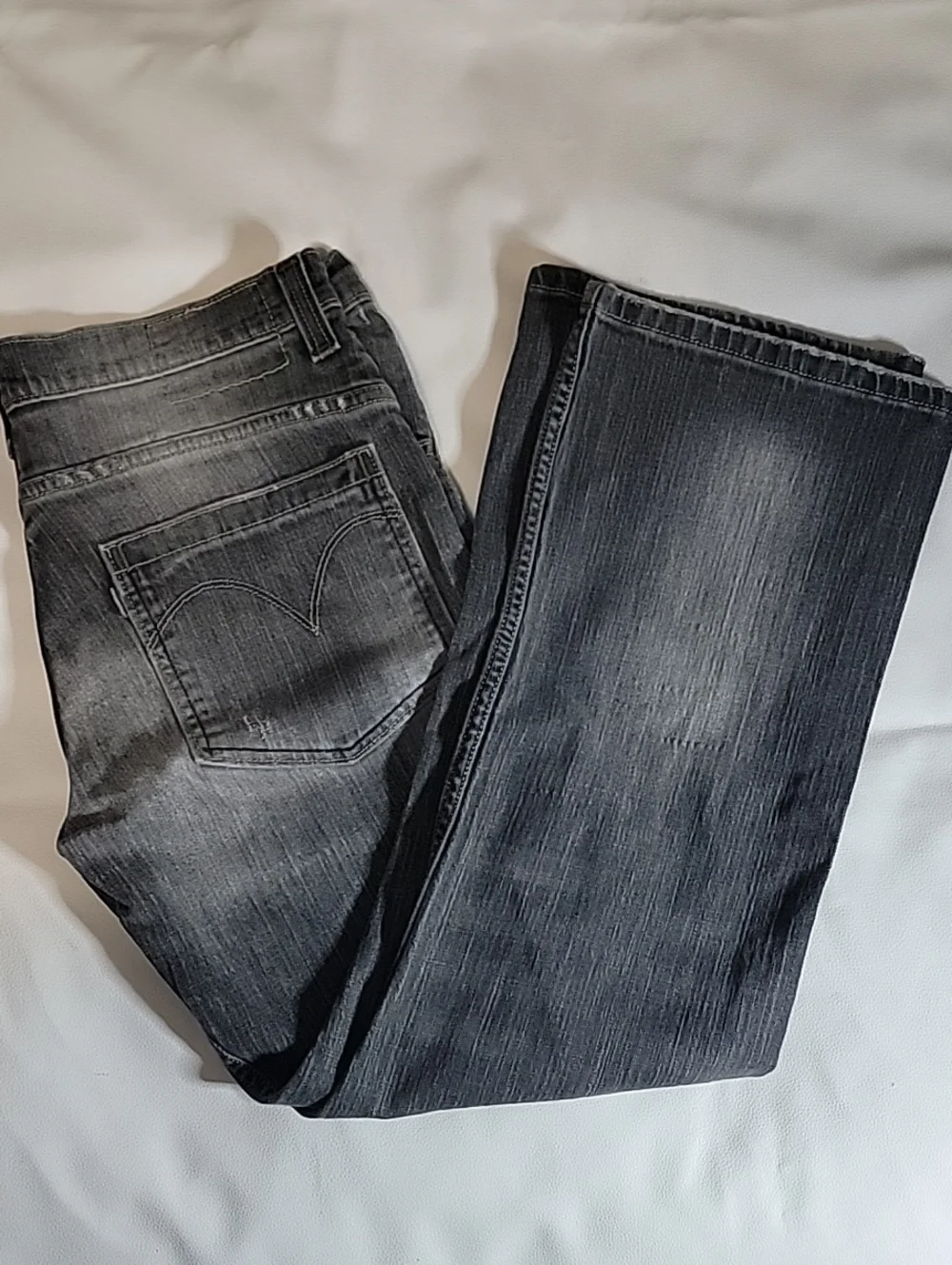 Levi's SilverTab True Boot Jeans Black Wash Paisley Lining Men's 32x30
